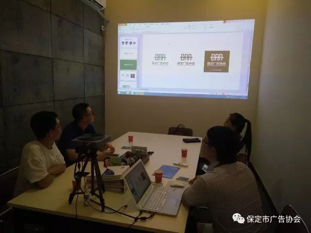 保定市广告协会孟永强会长一行人到我市优秀广告公司代表企业走访调研
